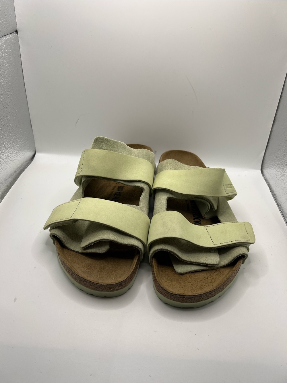 Birkenstock Arizona Suede Sandals - Pale Green - Picture 5 of 14